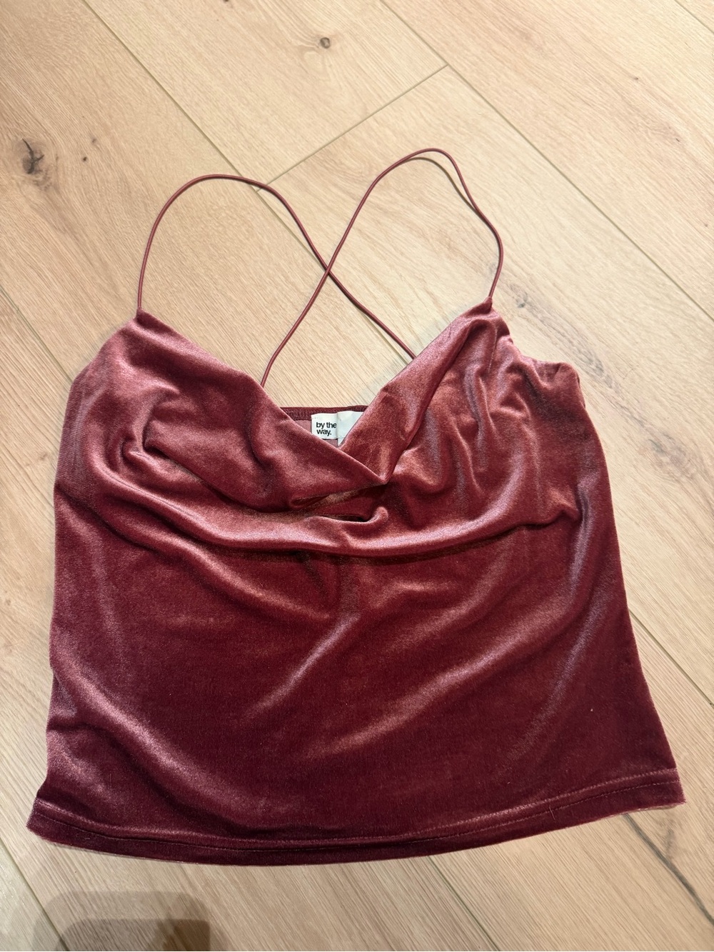 by the way. Burgundy Velvet Cowl Camisole